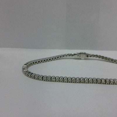 14K White Gold Diamond Bracelet - Tapper's Jewelry 