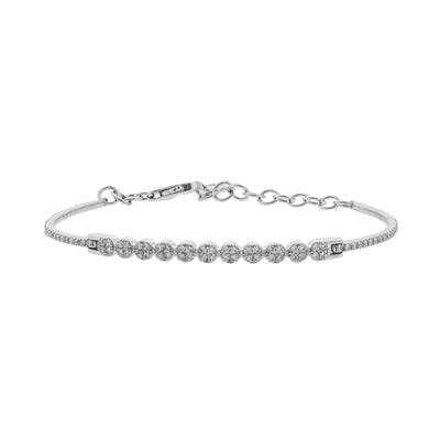 14K White Gold Diamond Bracelet