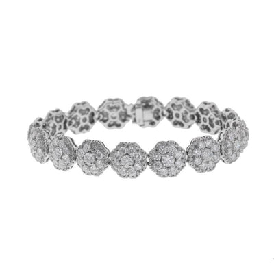 14K WHITE GOLD DIAMOND BRACELET - Tapper's Jewelry 