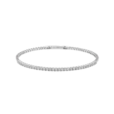 14K White Gold Diamond Bracelet - Tapper's Jewelry 