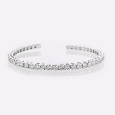 14K White Gold Diamond Bracelet