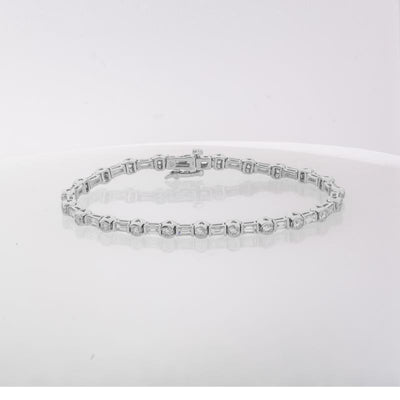 14K White Gold Diamond Bracelet - Tapper's Jewelry 