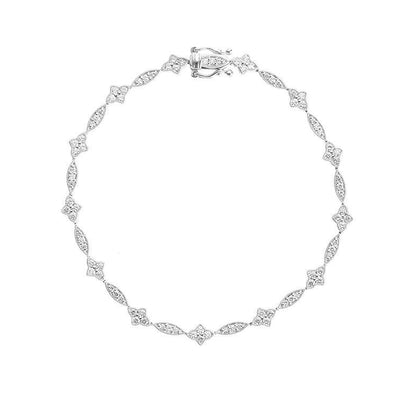 14K WHITE GOLD DIAMOND BRACELET - Tapper's Jewelry 