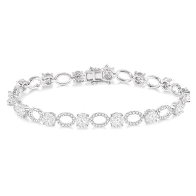 14K White Gold Diamond Bracelet - Tapper's Jewelry 