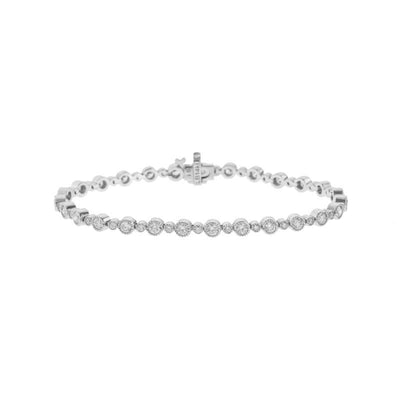 14K WHITE GOLD DIAMOND BRACELET - Tapper's Jewelry 