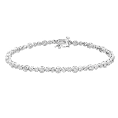 14K White Gold Diamond Bracelet - Tapper's Jewelry 