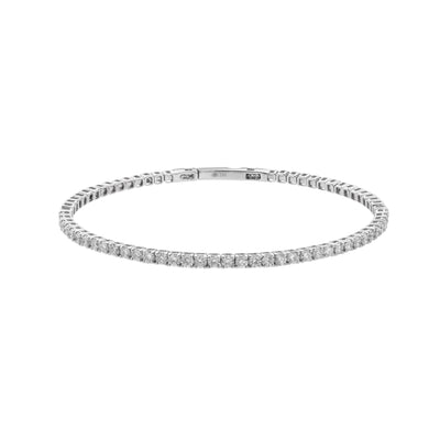 14K White Gold Diamond Bracelet - Tapper's Jewelry 