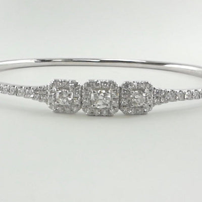 14K White Gold Diamond Bracelet - Tapper's Jewelry 