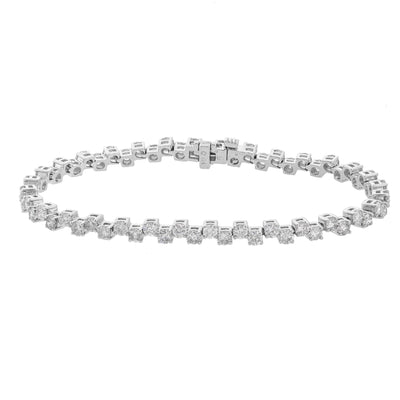 14K White Gold Diamond Bracelet - Tapper's Jewelry 