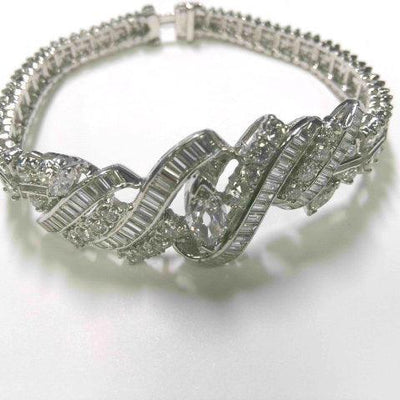 14K WHITE GOLD DIAMOND BRACELET - Tapper's Jewelry 