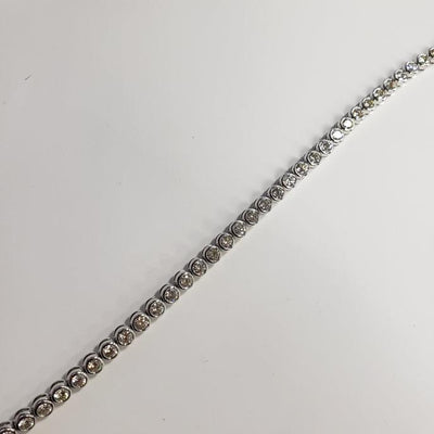 14K White Gold Diamond Bracelet