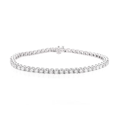 14K White Gold Diamond Bracelet - Tapper's Jewelry 