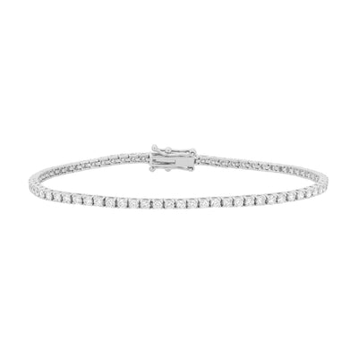 14K WHITE GOLD DIAMOND BRACELET - Tapper's Jewelry 
