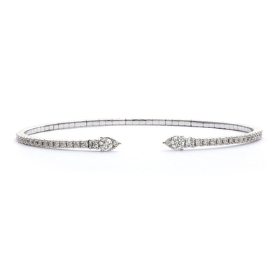 14K WHITE GOLD DIAMOND BRACELET - Tapper's Jewelry 