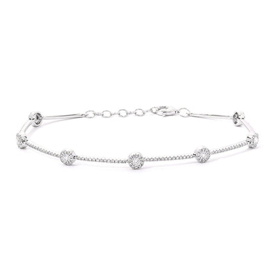 14K White Gold Diamond Bracelet - Tapper's Jewelry 