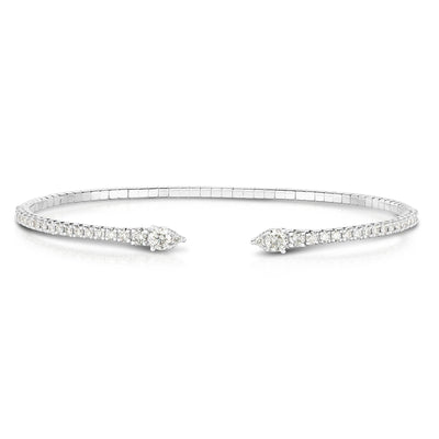 14K White Gold Diamond Bracelet - Tapper's Jewelry 