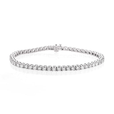 14K White Gold Diamond Bracelet - Tapper's Jewelry 