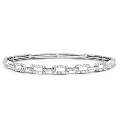14K White Gold Diamond Bracelet - Tapper's Jewelry 