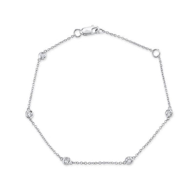14K White Gold Diamond Bracelet - Tapper's Jewelry 
