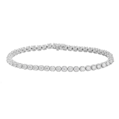 14K White Gold Diamond Bracelet - Tapper's Jewelry 