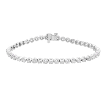 14K White Gold Diamond Bracelet - Tapper's Jewelry 