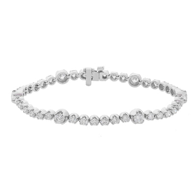 14K White Gold Diamond Bracelet - Tapper's Jewelry 