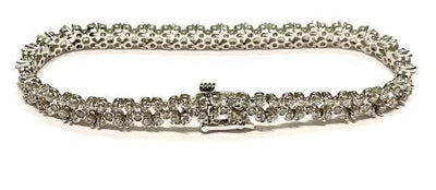 14K White Gold Diamond Bracelet
