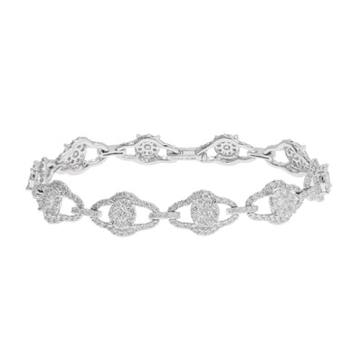 14K WHITE GOLD DIAMOND BRACELET - Tapper's Jewelry 