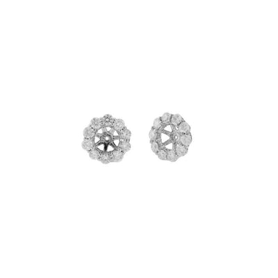 14K WHITE GOLD DIAMOND EARRING JACKET - Tapper's Jewelry 