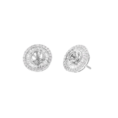 14K WHITE GOLD DIAMOND EARRING JACKET