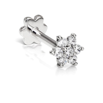 14K White Gold Diamond Earrings - Tapper's Jewelry 