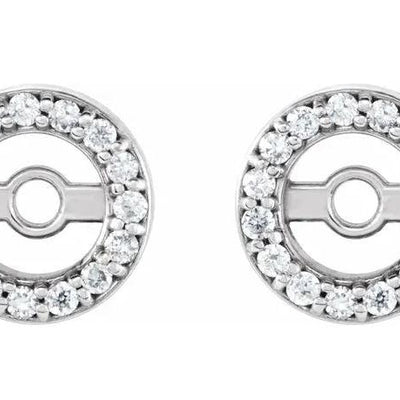 14K White Gold Diamond Earrings