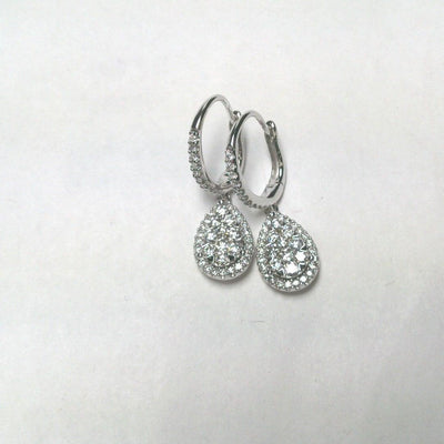 14K WHITE GOLD DIAMOND EARRINGS - Tapper's Jewelry 
