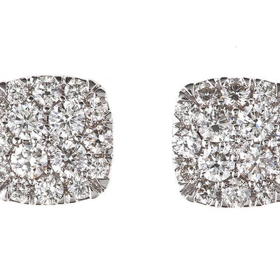 14K White Gold Diamond Earrings - Tapper's Jewelry 