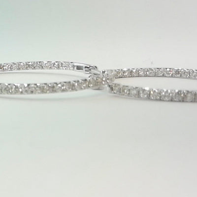 14K White Gold Diamond Earrings - Tapper's Jewelry 