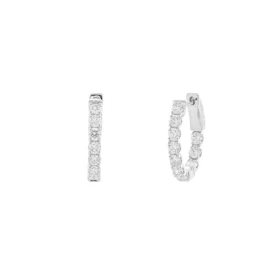 14K White Gold Diamond Earrings - Tapper's Jewelry 