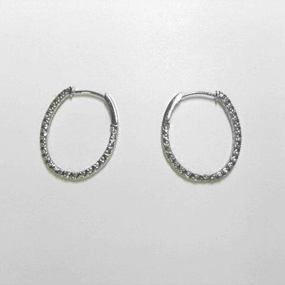 14K White Gold Diamond Earrings - Tapper's Jewelry 