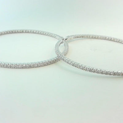 14K White Gold Diamond Earrings - Tapper's Jewelry 