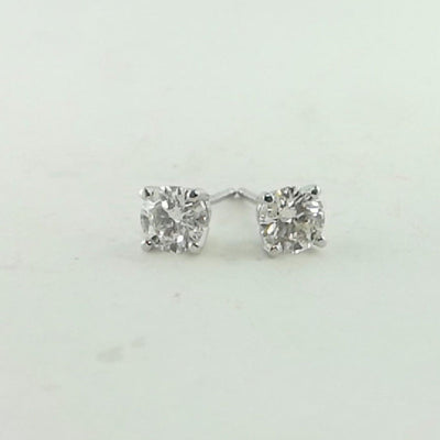 14K White Gold Diamond Earrings - Tapper's Jewelry 