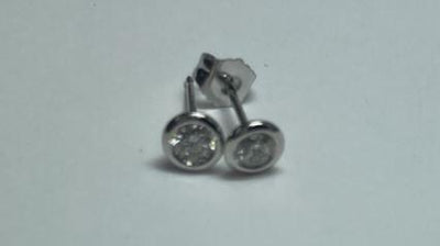 14K White Gold Diamond Earrings
