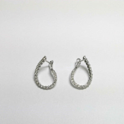 14K White Gold Diamond Earrings - Tapper's Jewelry 
