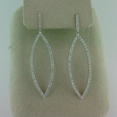 14K WHITE GOLD DIAMOND EARRINGS - Tapper's Jewelry 
