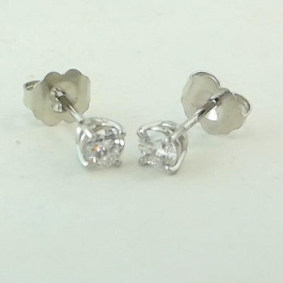 14K White Gold Diamond Earrings - Tapper's Jewelry 