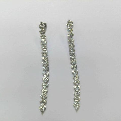 14K White Gold Diamond Earrings - Tapper's Jewelry 