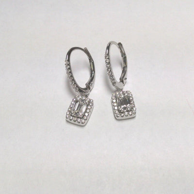 14K WHITE GOLD DIAMOND EARRINGS - Tapper's Jewelry 