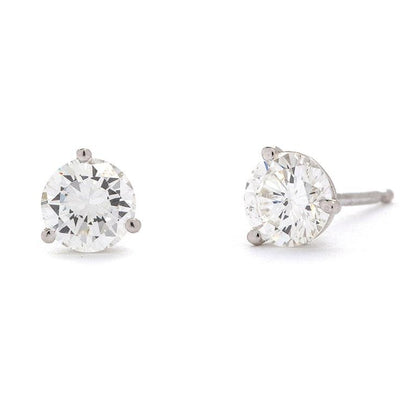 14K White Gold Diamond Earrings