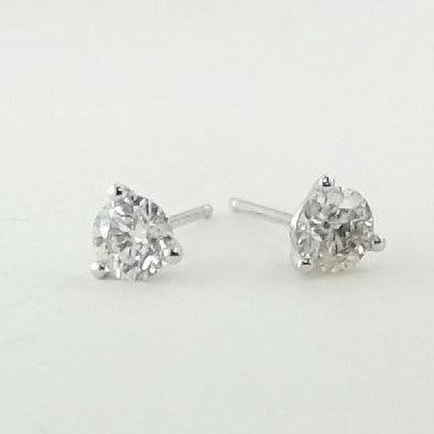 14K White Gold Diamond Earrings - Tapper's Jewelry 