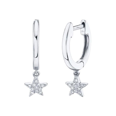 14K White Gold Diamond Earrings - Tapper's Jewelry 