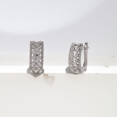 14K White Gold Diamond Earrings - Tapper's Jewelry 