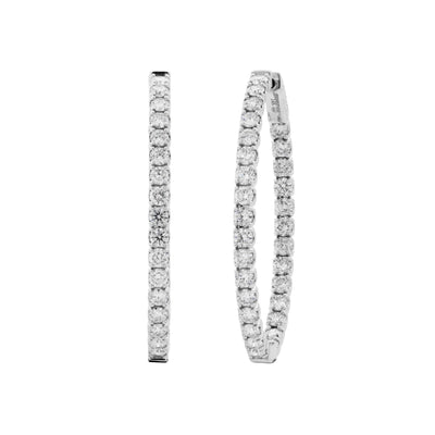 14K WHITE GOLD DIAMOND EARRINGS - Tapper's Jewelry 